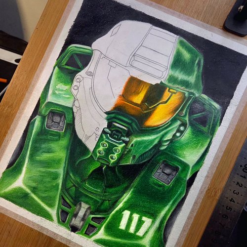 Battled through some technical issues yesterday but we managed to get some work on Master Chief done.

(That visor though😍)

...