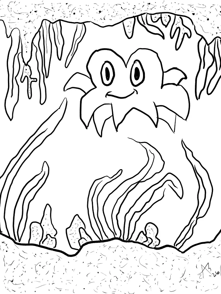Cave Heart Octo coloring page 2026 product image (1)