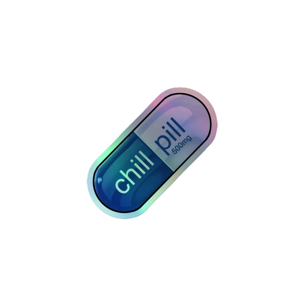 Chill Pill Holo Sticker product image (1)