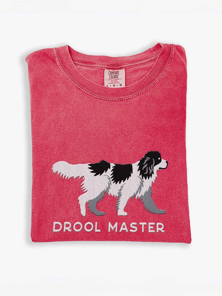 Drool Master T-Shirt(Embroidered) of a Newfoundland(Black & White) product image (1)