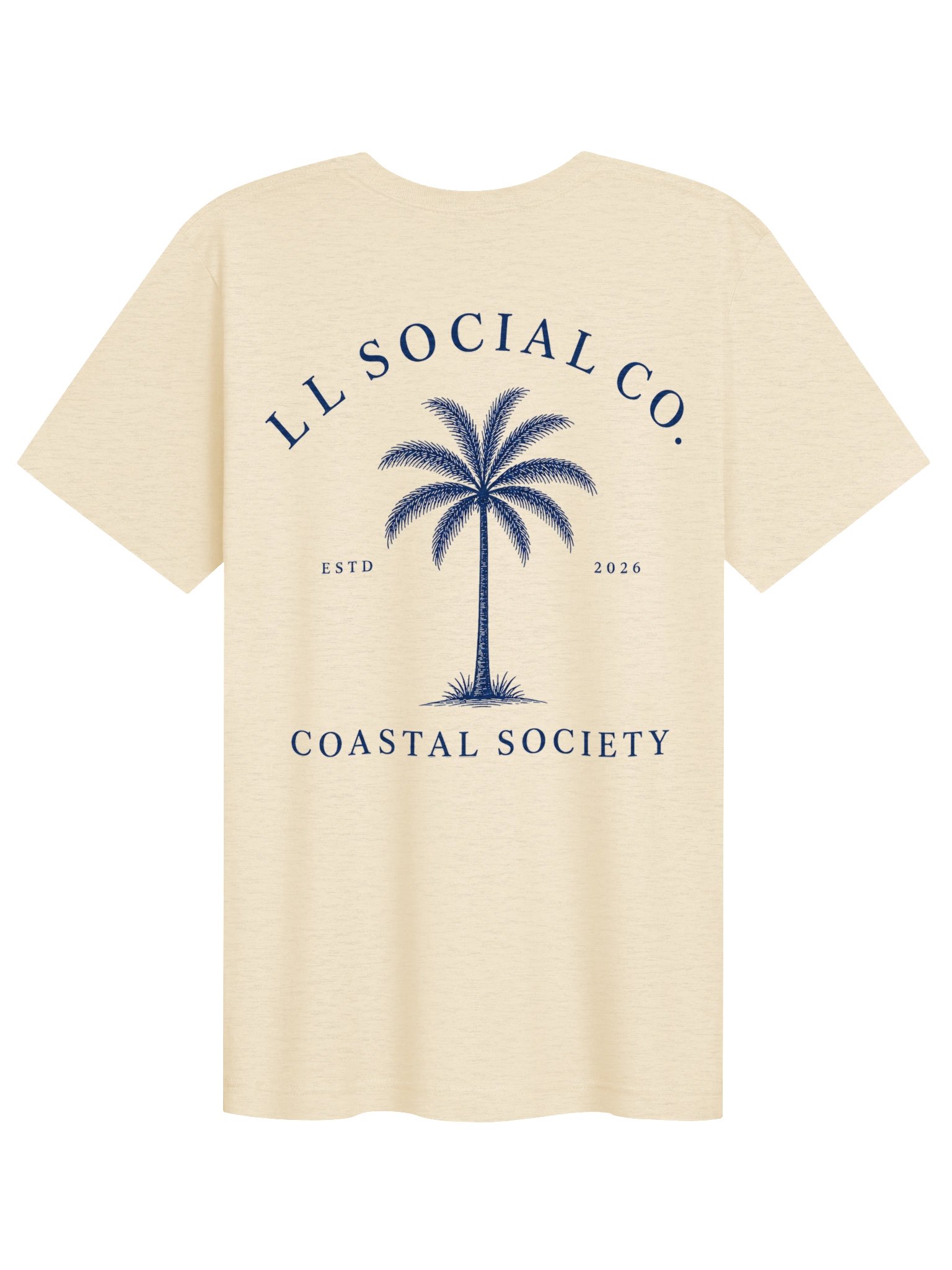 LL Social Co. Coastal Society Essential Tee — Palm | Navy product image (82)