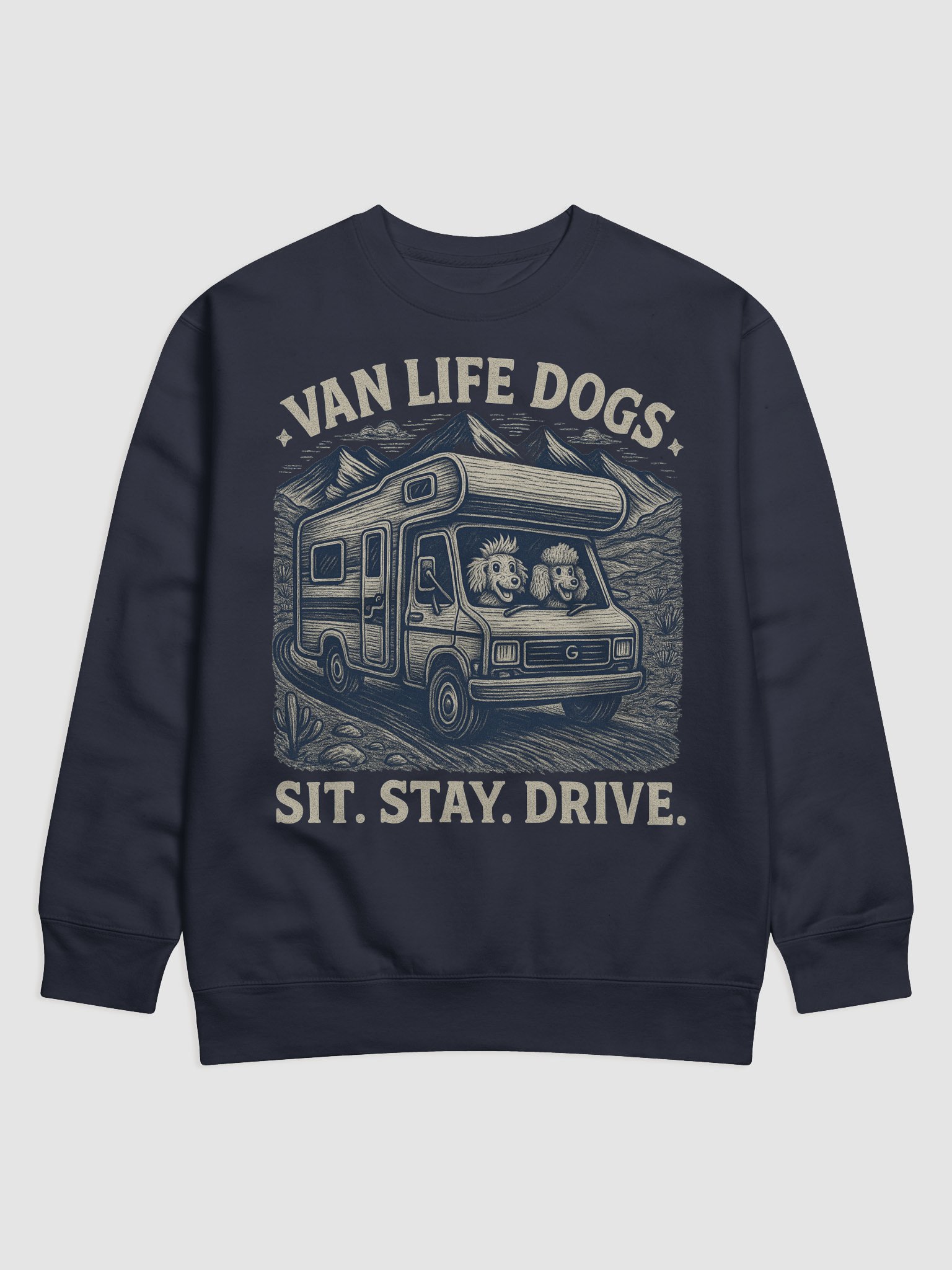Van Life Dogs Sweater - Motorhome Travel Sweatshirt - Road Trip Wear product image (1)