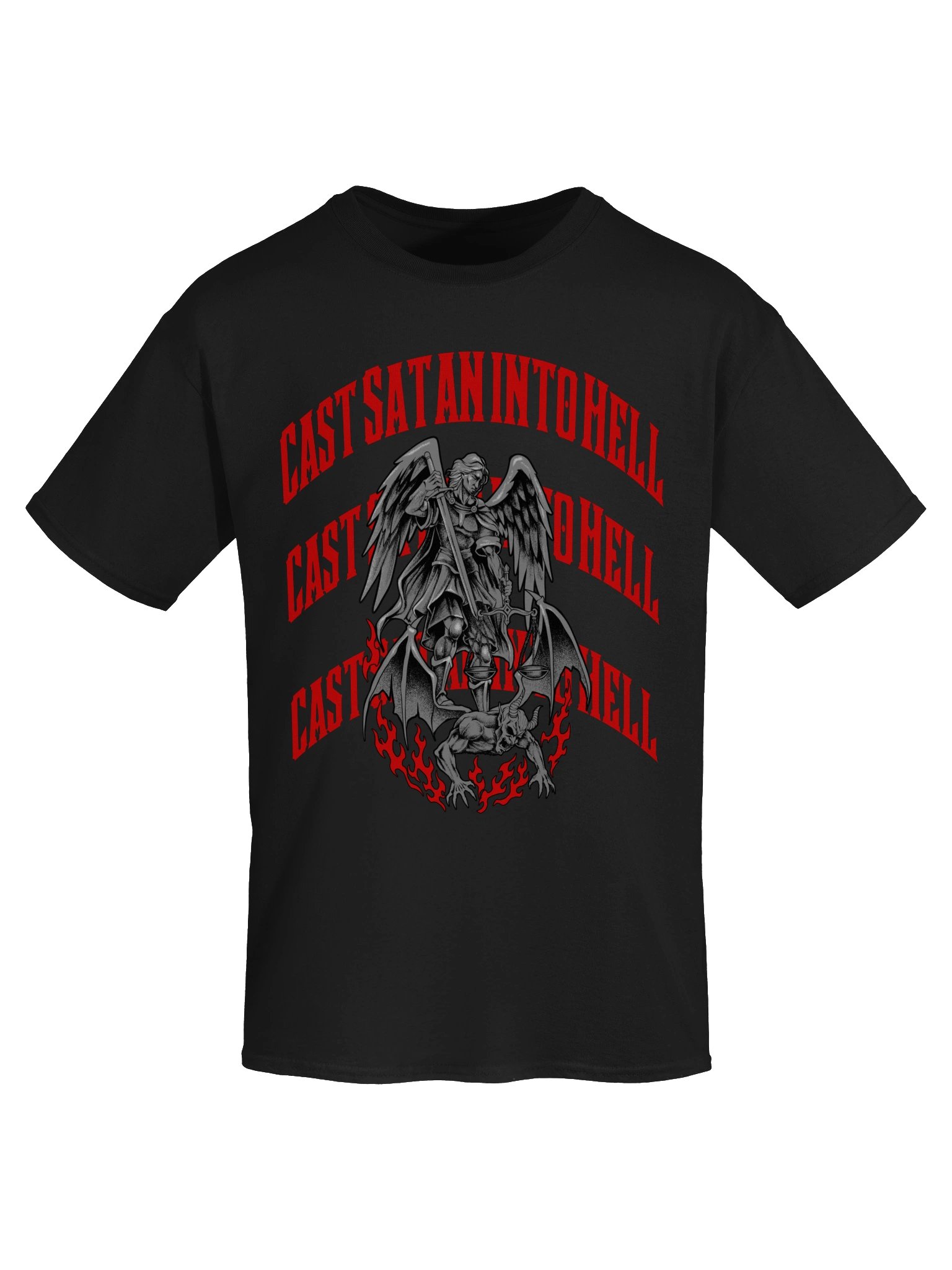 Cast Satan into Hell Metacore Saint Michael V2 - Comfort T-shirt Front product image (60)