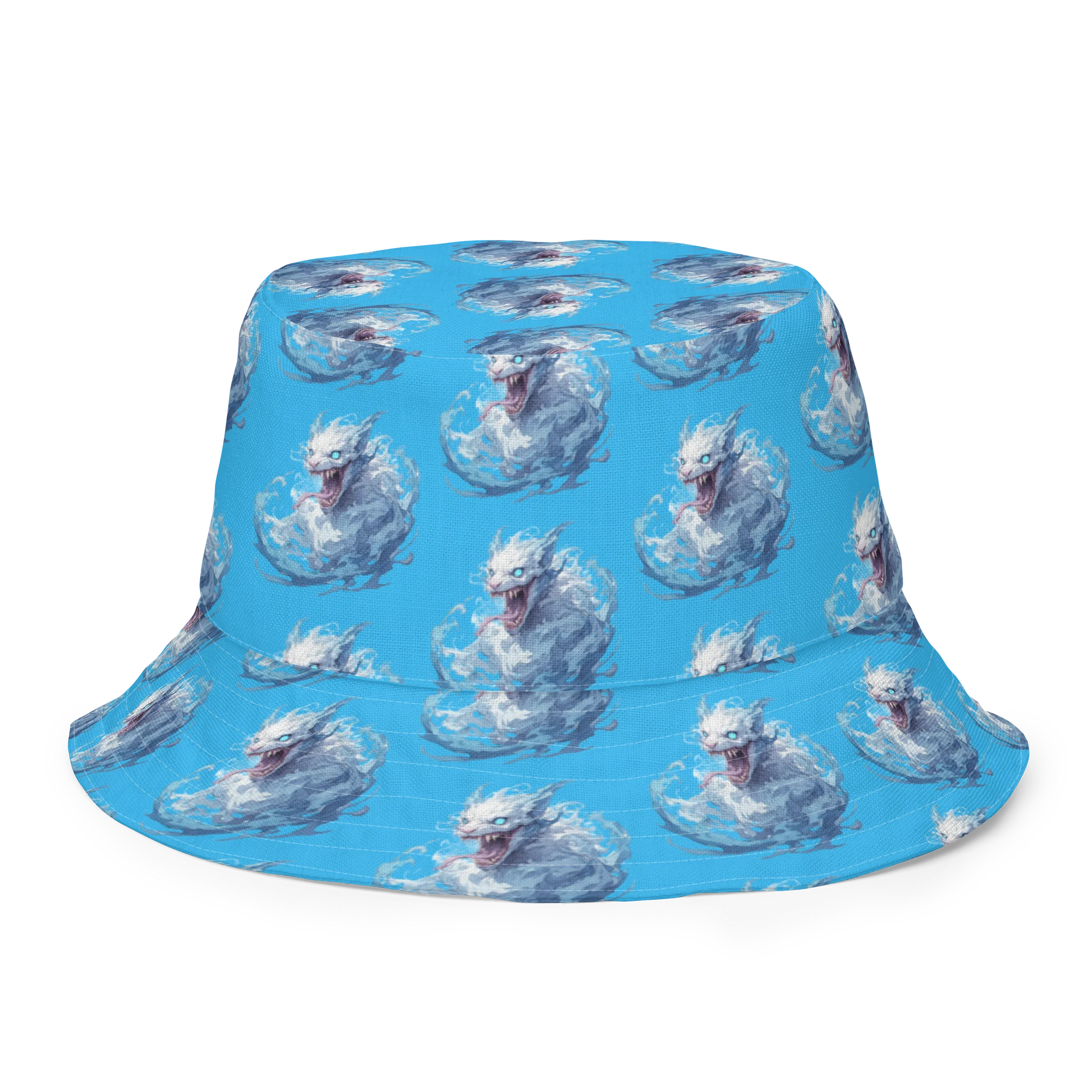 Cyan Creature Tile Reversible Bucket Hat product image (8)