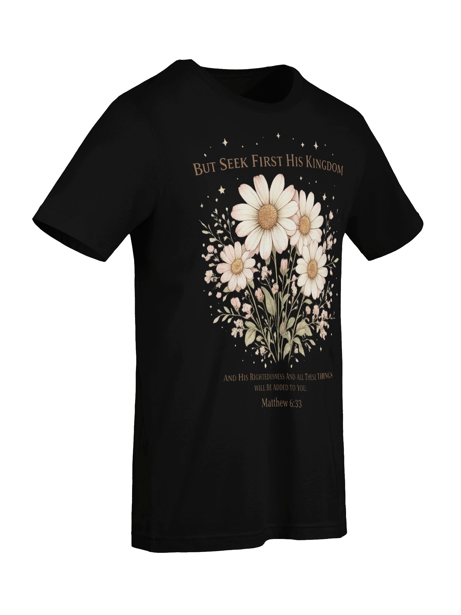 Seek First His Kingdom Shirt – Feminine Christian Daisy Floral Tee product image (35)