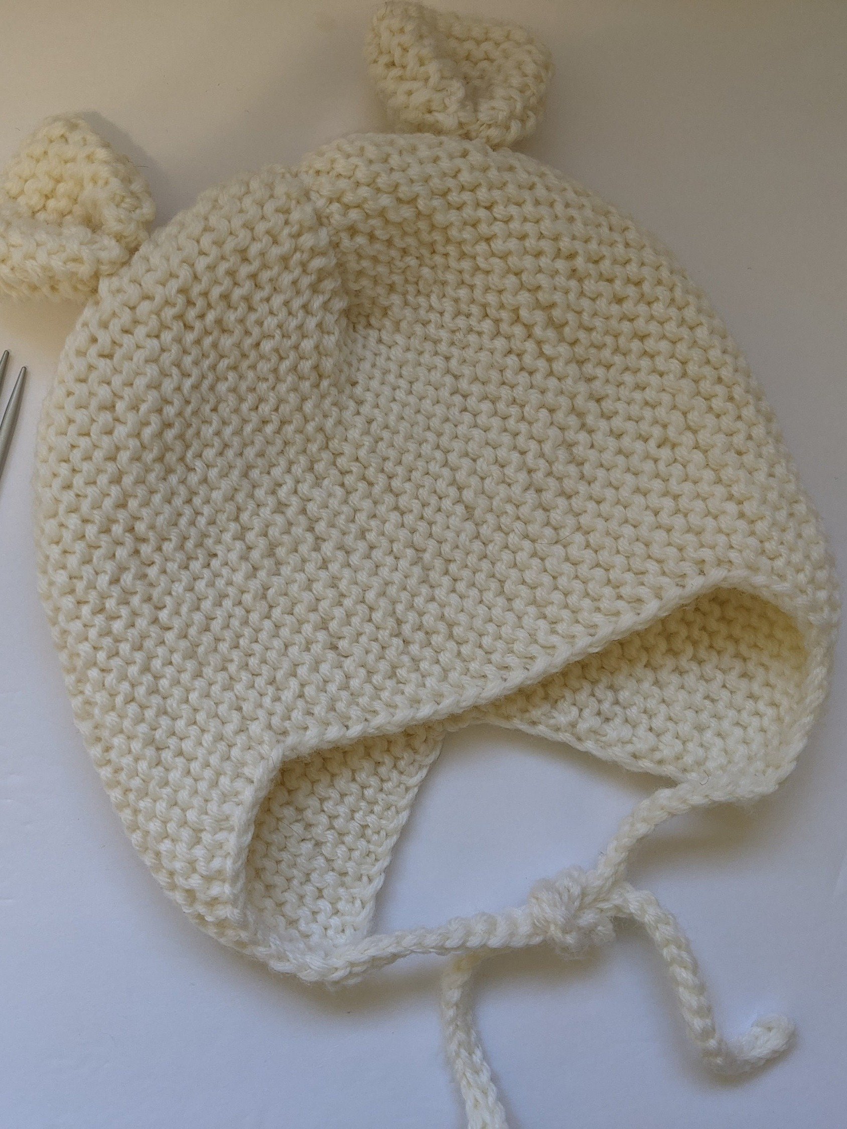 Teddy Bear Baby Knit Hat Pattern product image (4)