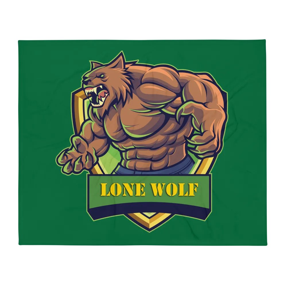 Lone Wolf Throw Blanket product image (1)