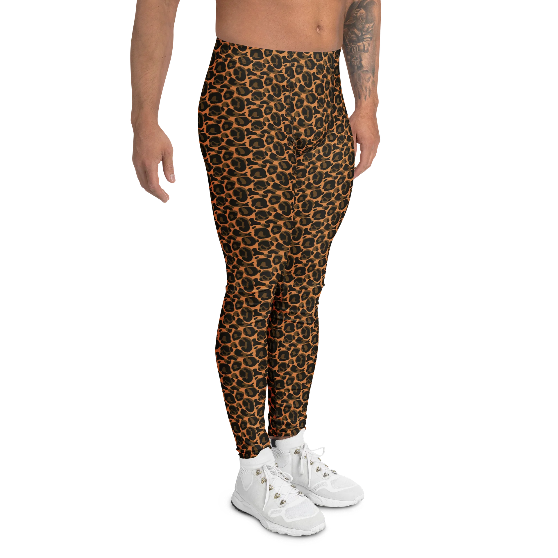 Casual Leopard Print Men's Athletic Leggings product image (3)