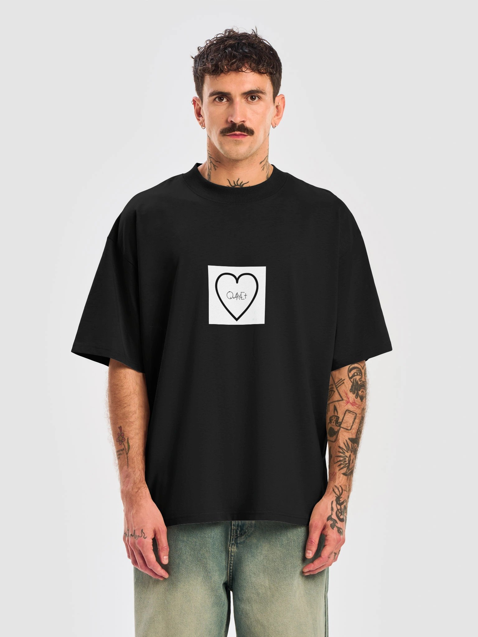 QWHYET HEART Oversized Tee product image (5)