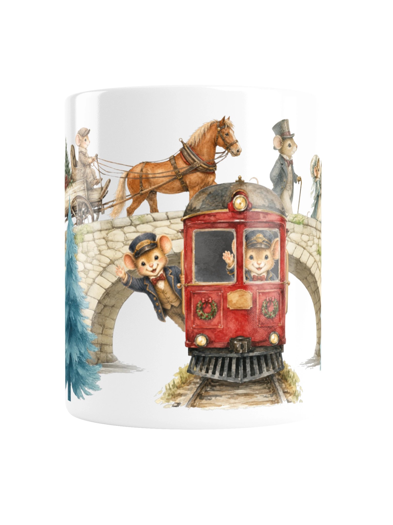 Home for Winter | Whimsical Snowy Village Ceramic Mug product image (5)