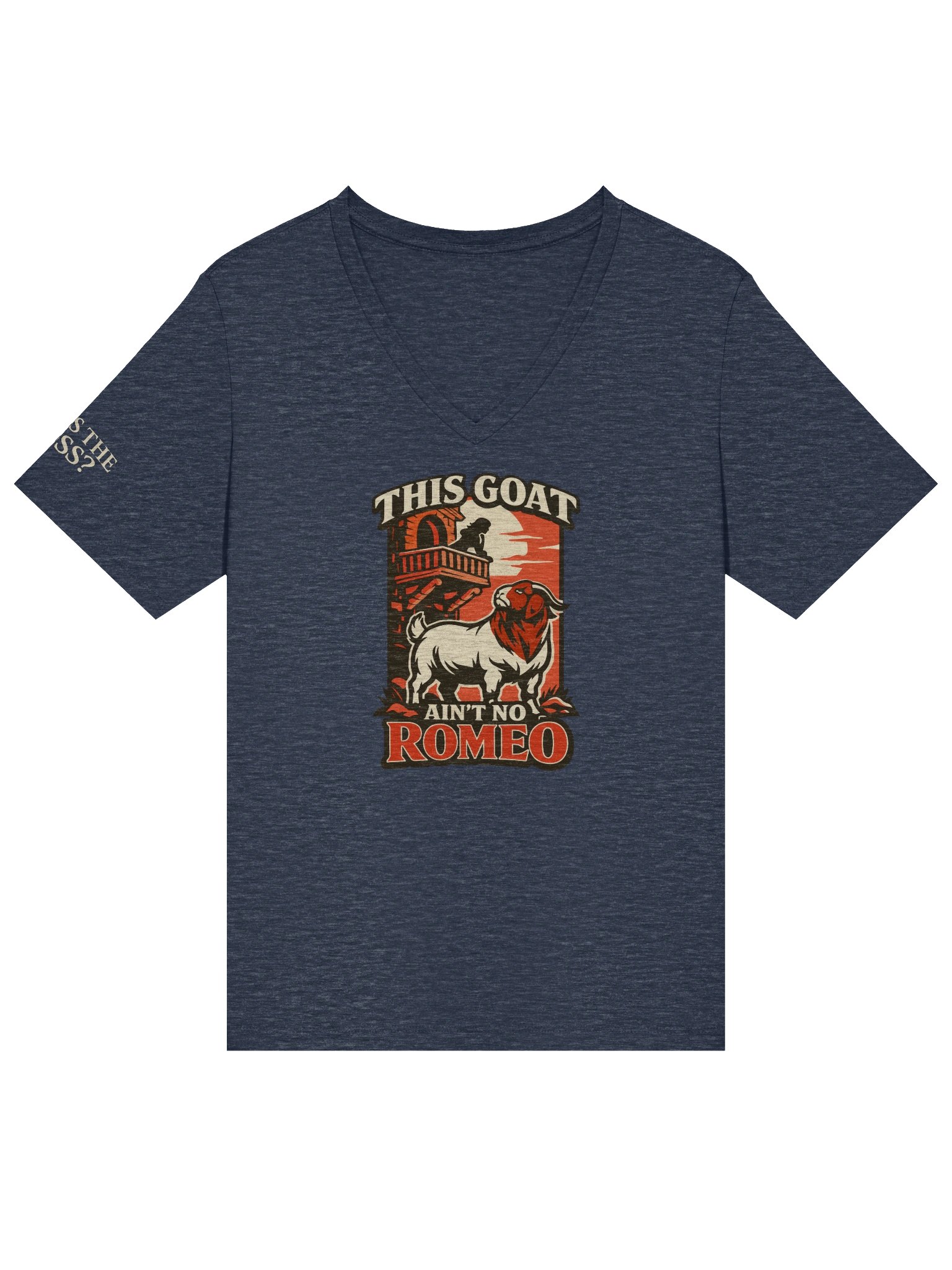 ROUND 44: THIS GOAT AIN'T NO ROMEO WOMEN'S V-NECK product image (4)