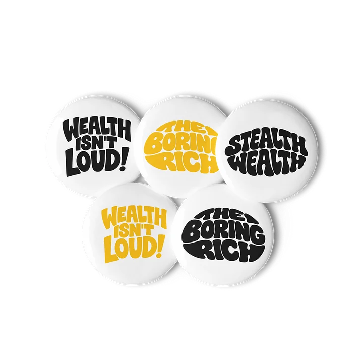 The Boring Rich Set of Pin Buttons product image (3)