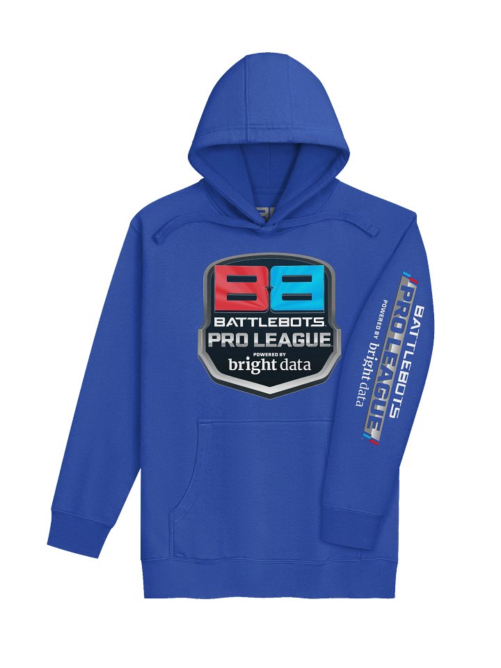 BattleBots Pro League Shield - Pullover Hoodie with Sleeve Print - BattleBots Elite Gear! product image (2)