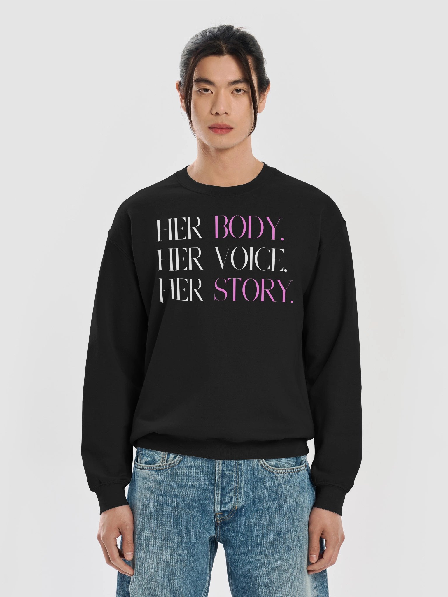 Her Body. Her Voice. Her Story.  -  Crewneck product image (5)