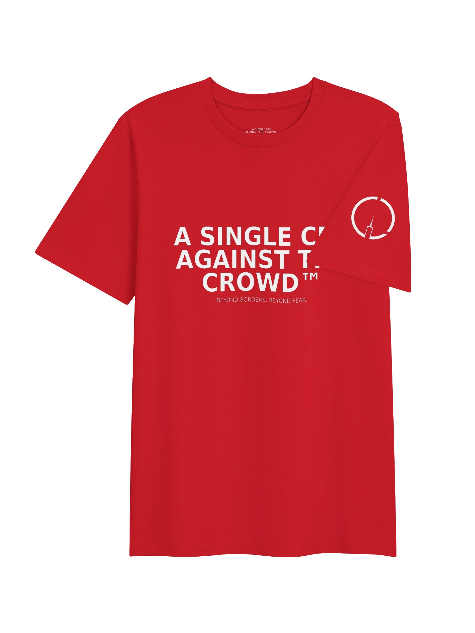 A Single Cry Against the Crowd™ — Signature Organic Red T-Shirt product image (4)