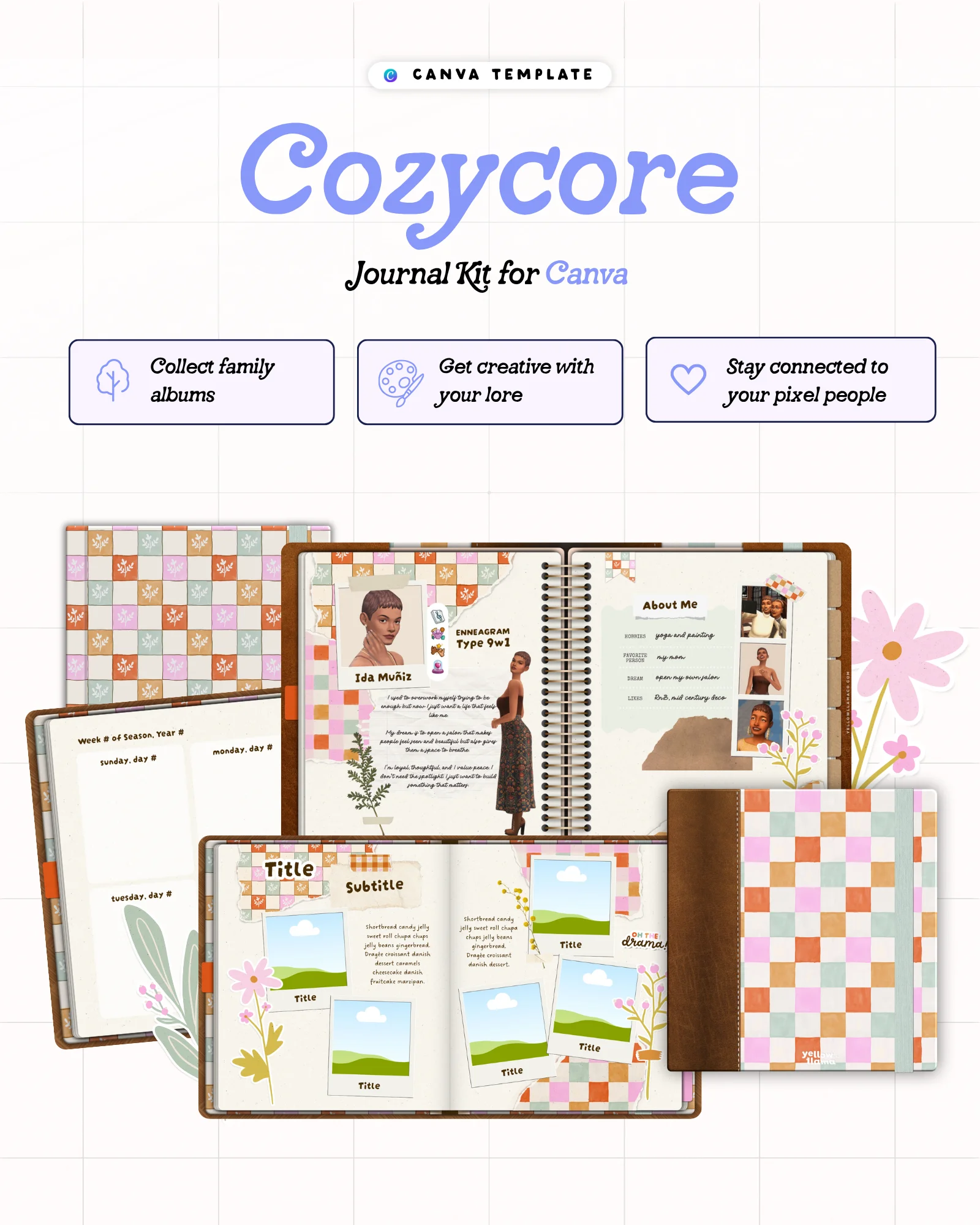 Cozycore Journal Kit for Canva: Digital Scrapbooking Set for Creative Memory Keeping product image (1)