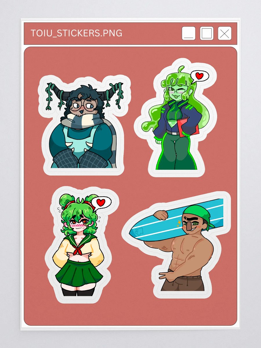 Characters Sticker Sheet - Red product image (3)