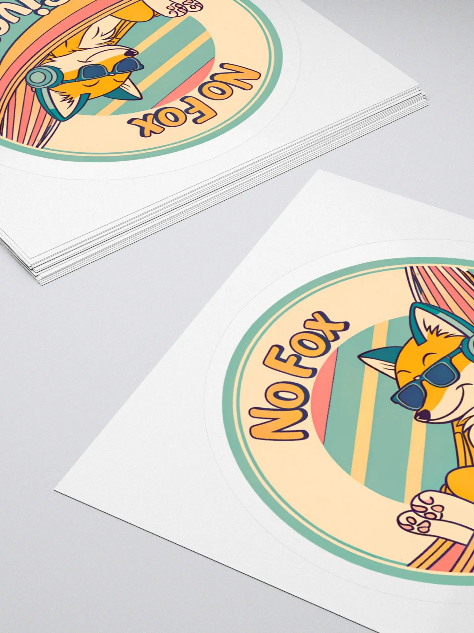 Foxy Vibes Kiss Cut Sticker product image (10)