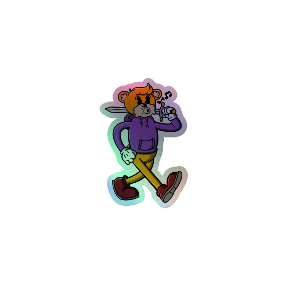 Whistlin' Bear Sticker - Color product image (1)