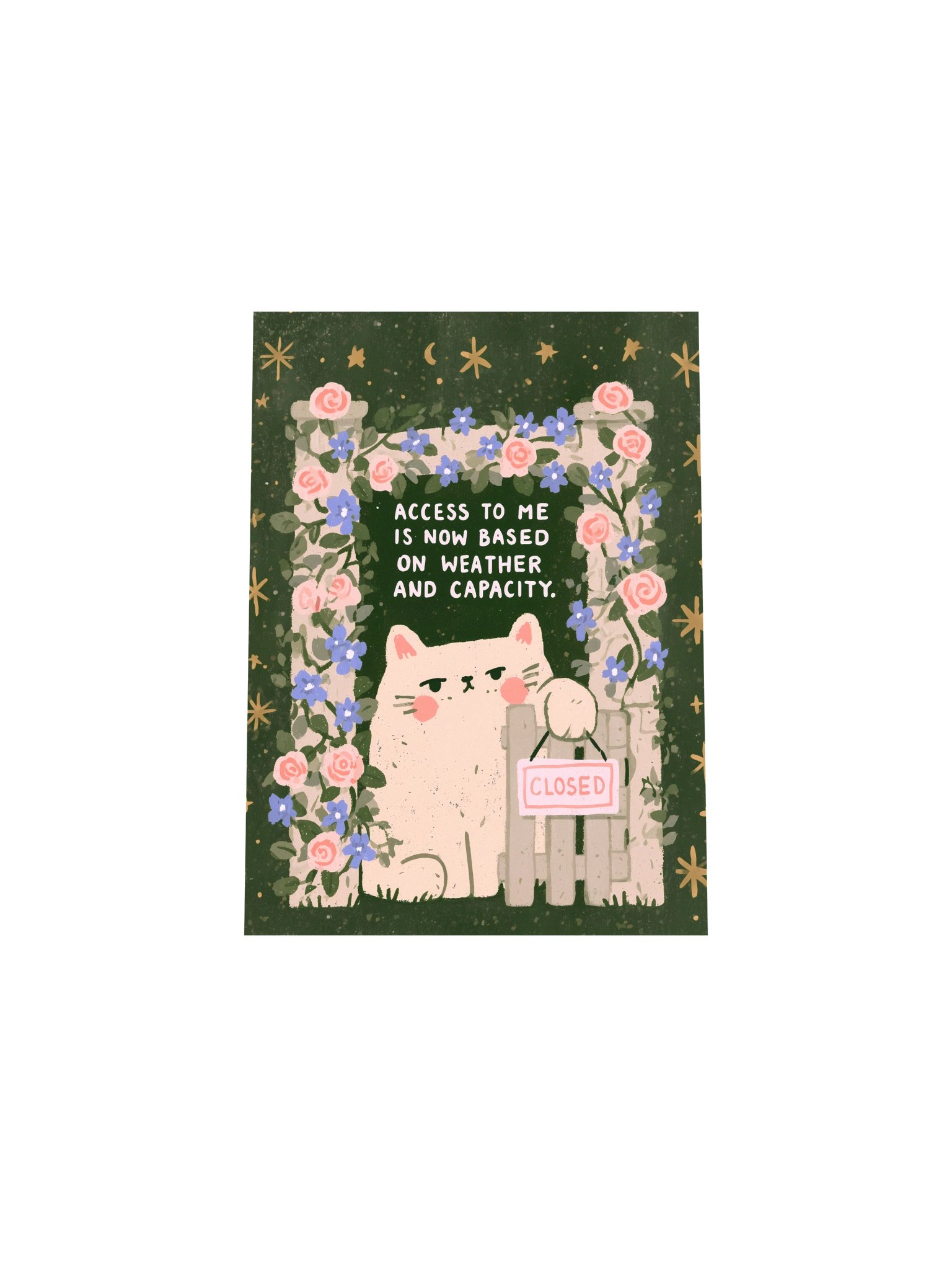 Closed for Vibes Cat Poster product image (29)