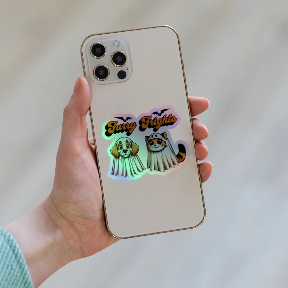 "FURRY FRIGHTS" / HOLOGRAPHIC STICKER product image (2)