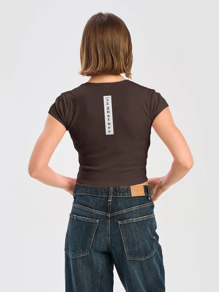 Keep Signature Ribbed Baby Tee Crop Top product image (7)