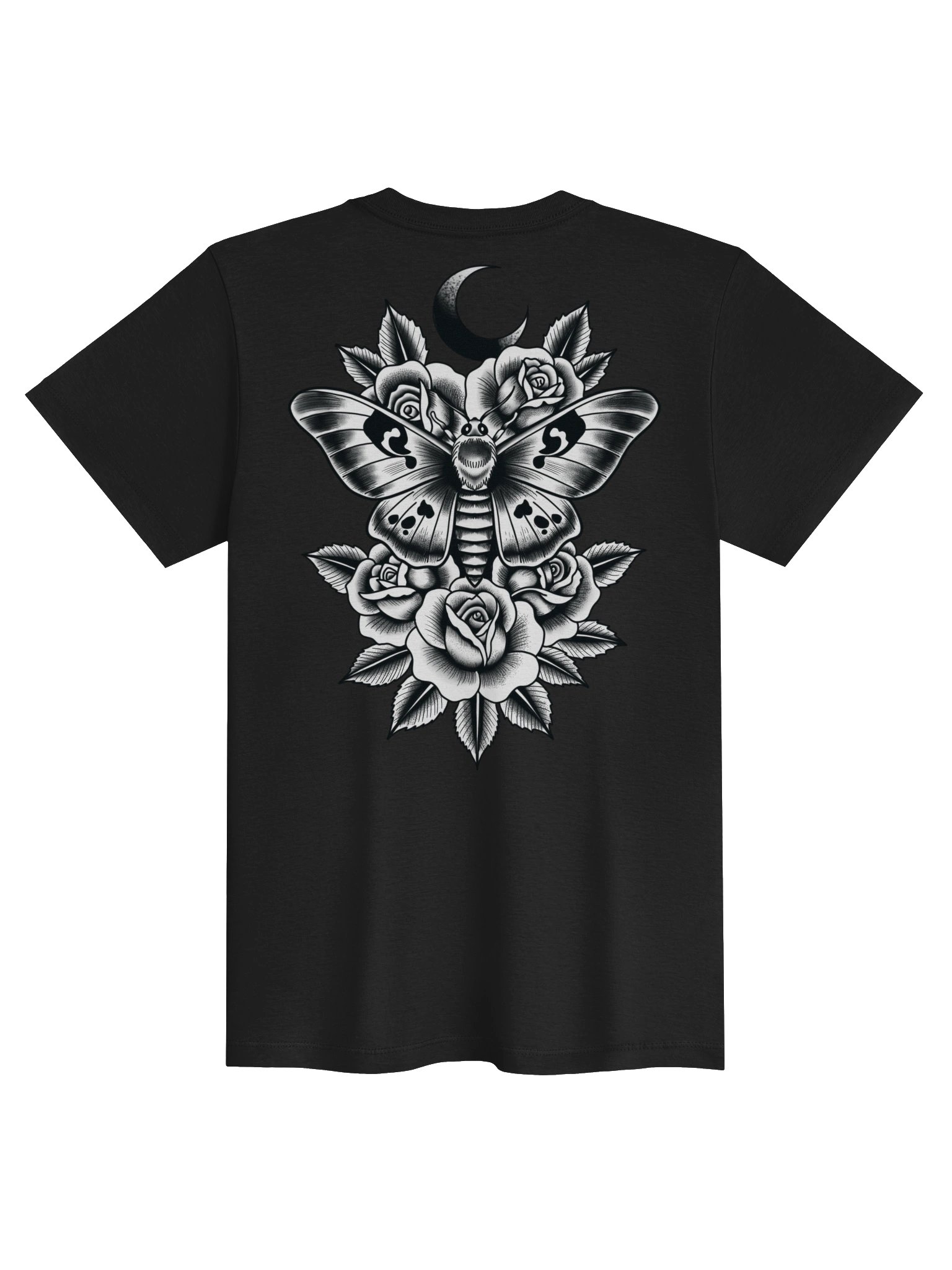 Moth Tattoo Style Women's Fitted T Shirt product image (1)