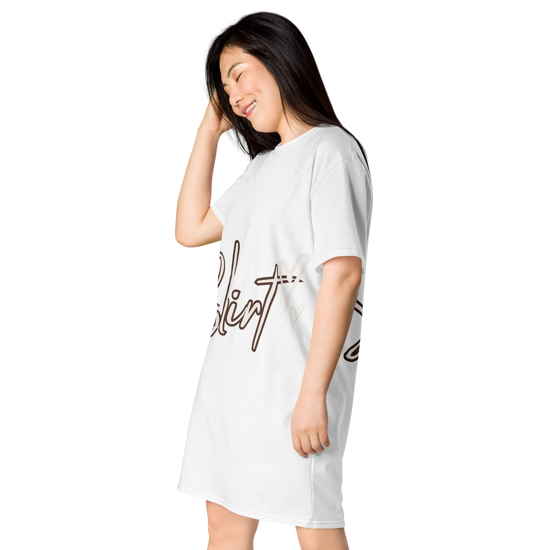 Heartfelt Script All-Over T-Shirt Dress product image (2)