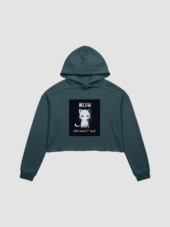Sarcastic Cat Crop Hoodie product image (2)