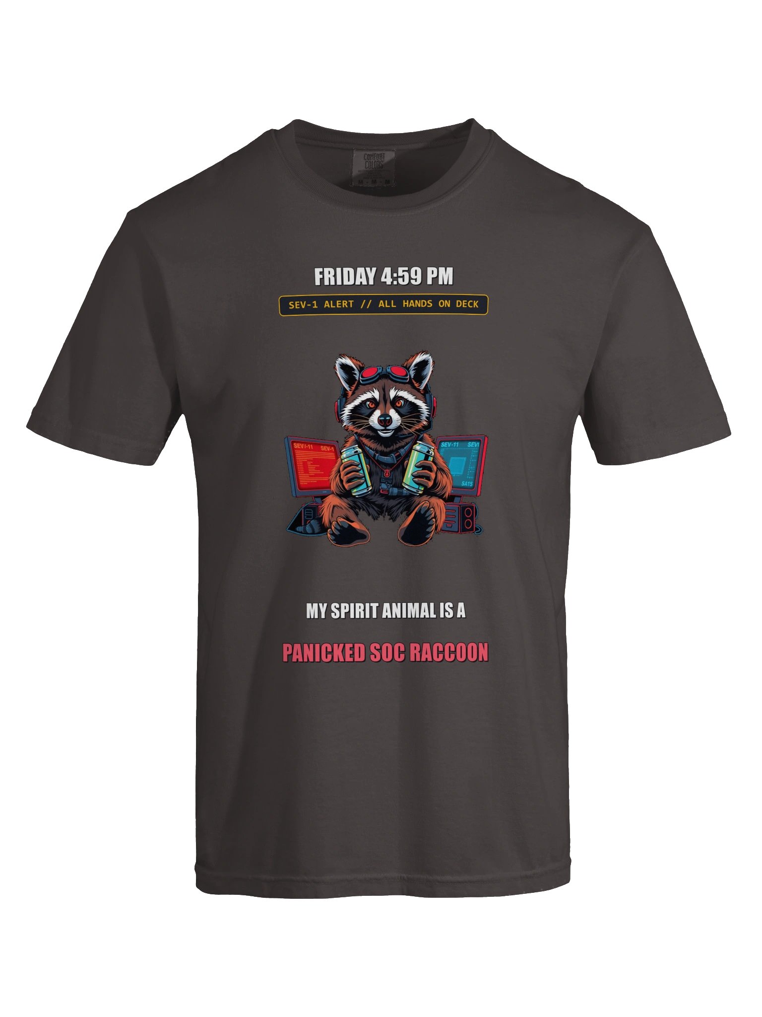 Friday 4:59 PM // The SOC Raccoon Heavyweight Tee - Dark product image (88)