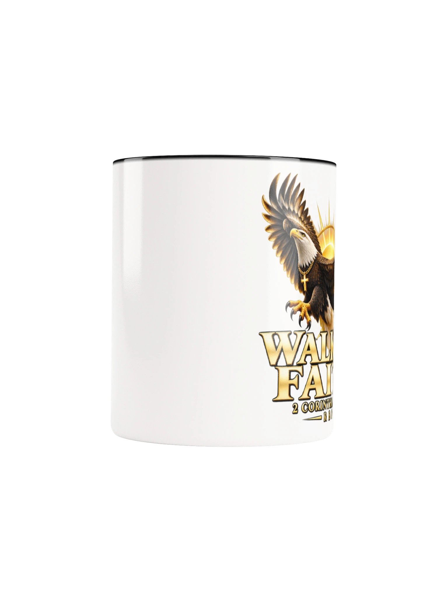 Walk by Faith Golden Eagle Mug — 2 Corinthians 5:7 product image (5)