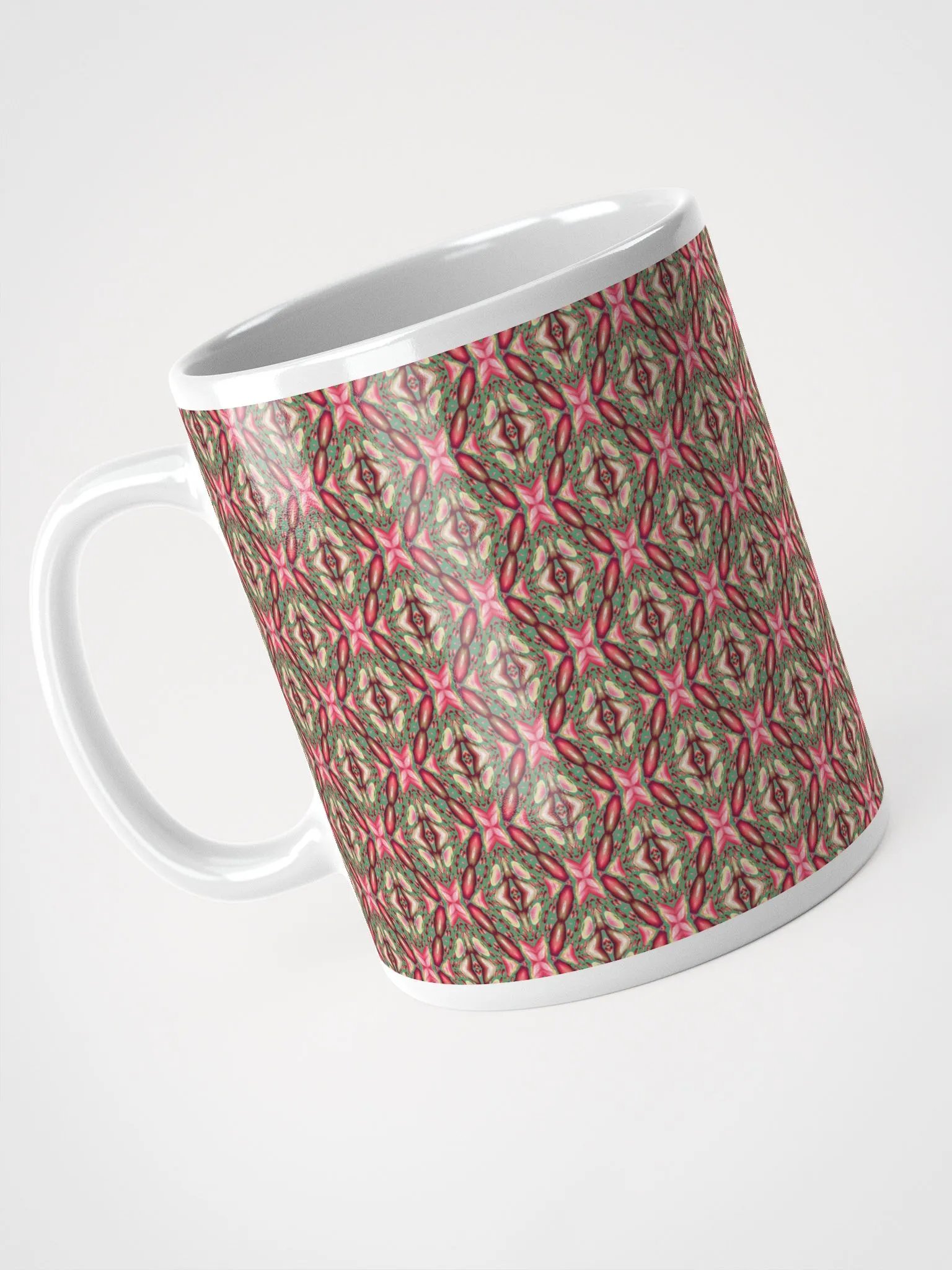 Vibrant Diamond & Floral Ceramic Mug product image (3)