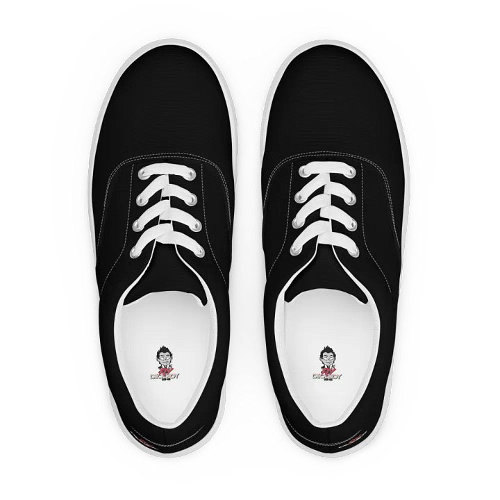 Fly Diiqqiidy Women's Black/White Lace-Up Canvas Shoes product image (1)
