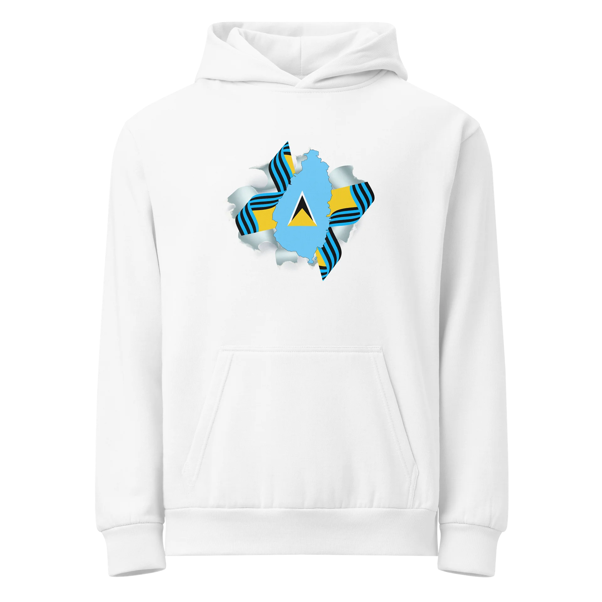 Saint Lucia Swirl Island Map Hoodie product image (9)
