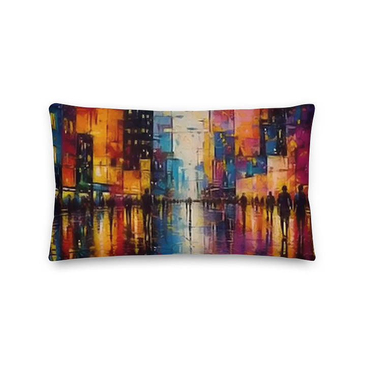 Vibrant Urban Rainscape - Premium Pillows product image (2)