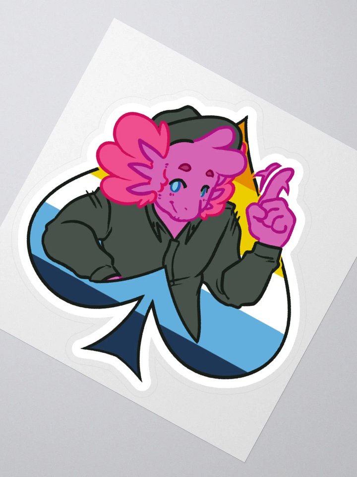 Aro-Ace in Spades | Kiss-Cut Holo Sticker product image (2)