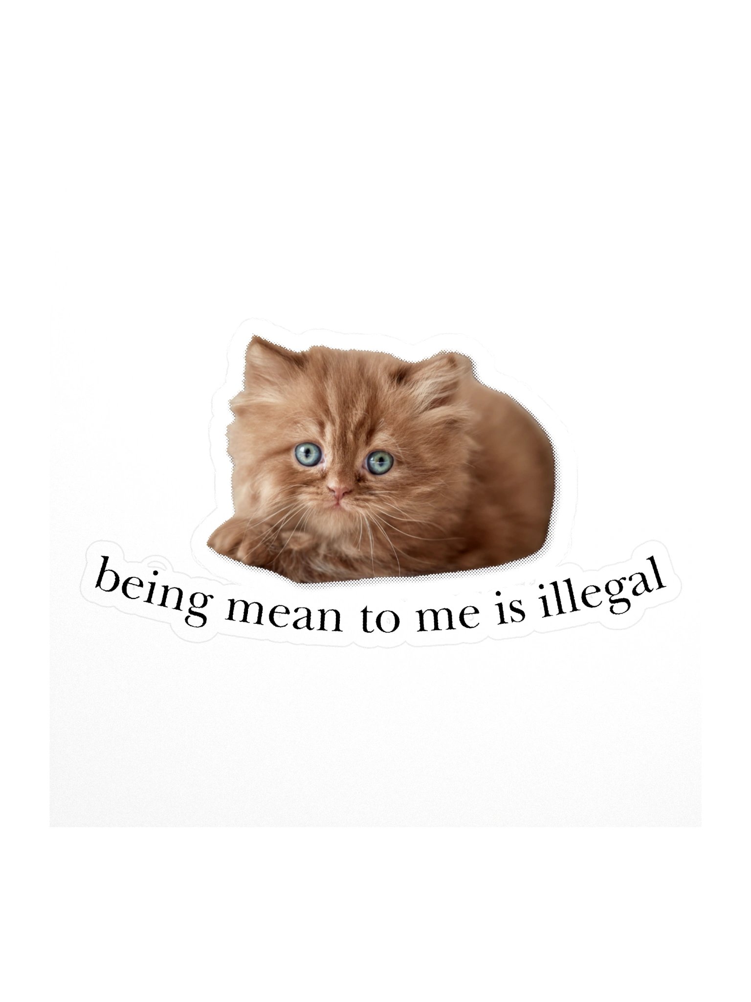 Being mean to me is illegal sticker product image (1)