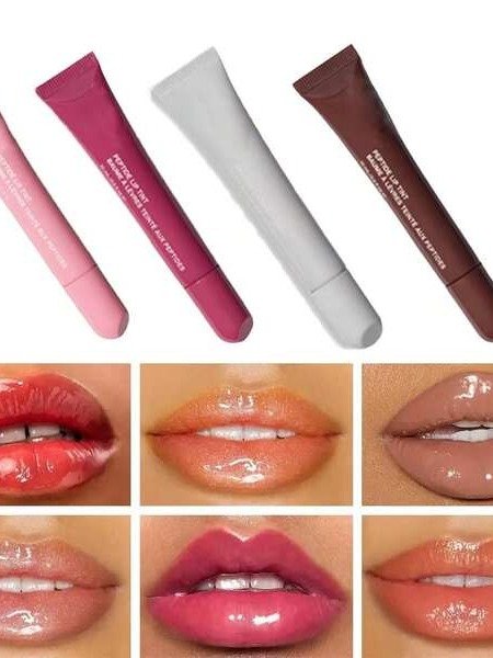 4 Pcs Peptide Lip Tint, Sheer Color And Hydrating Finish Clear Lip Oil, Long Lasting Hydrating Lip Gloss Tinted Lip Balm Non-Sticky Revitalizing, Transparent Lip Care Oil For Dry Lip, 3 Fl Oz,10ml product image (6)