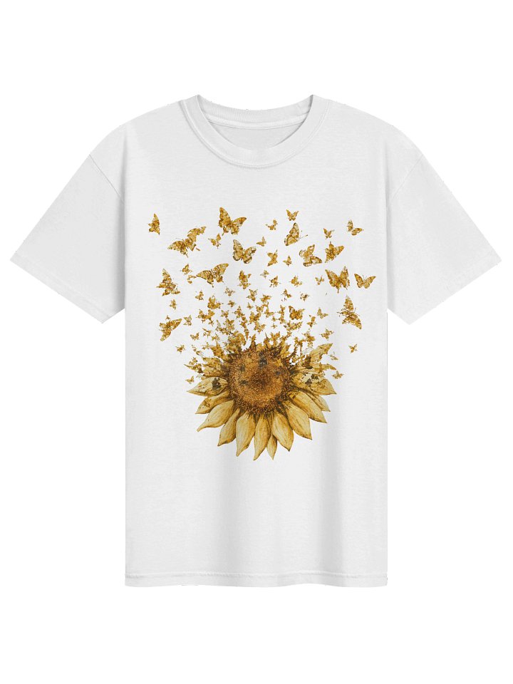 Sunflower Shirt for Women, Butterfly Graphic Tee, Comfort Colors Vintage Floral T-Shirt, Boho Flower Tee, Unisex product image (62)