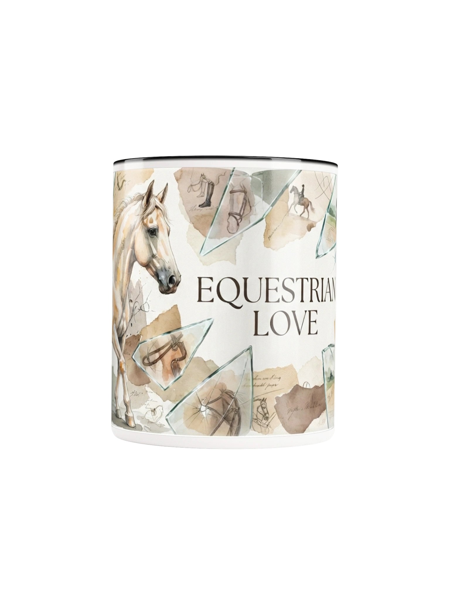 The Herd's Horizon Mug | Watercolor Equestrian Art Mug product image (84)