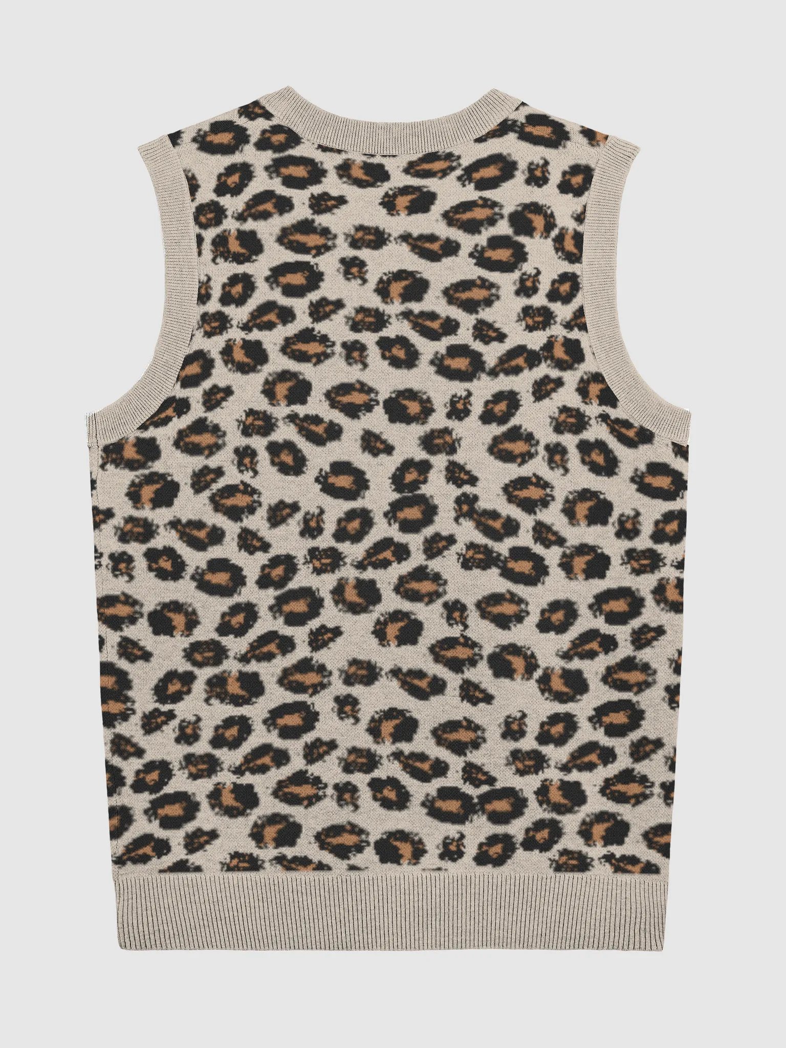 Leopard Print Panda V-Neck Vest product image (2)