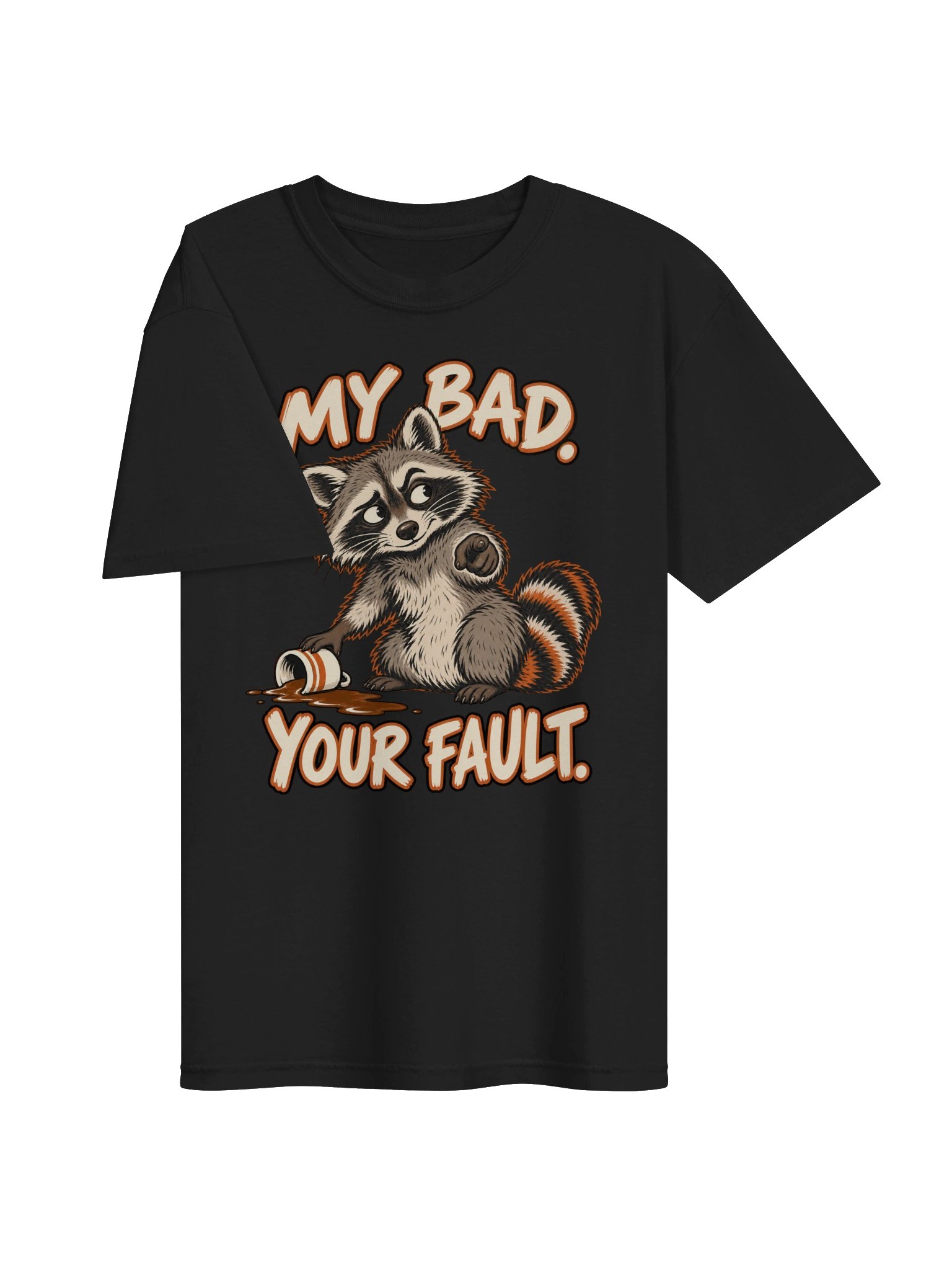 "My Bad, Your Fault" Heavyweight T-Shirt (Midnight Black) product image (3)