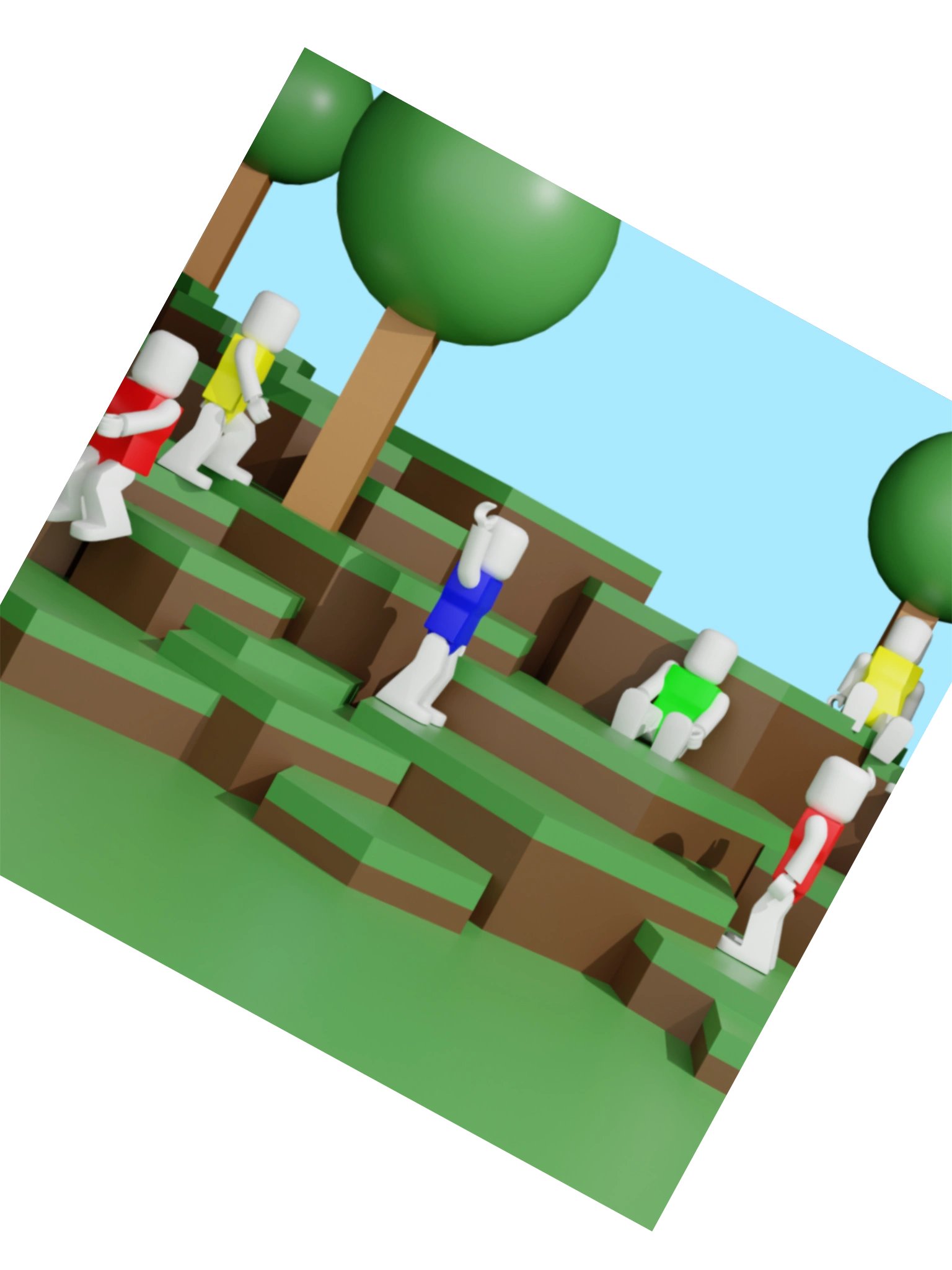Blocky Landscape Kiss Cut Stickers product image (8)