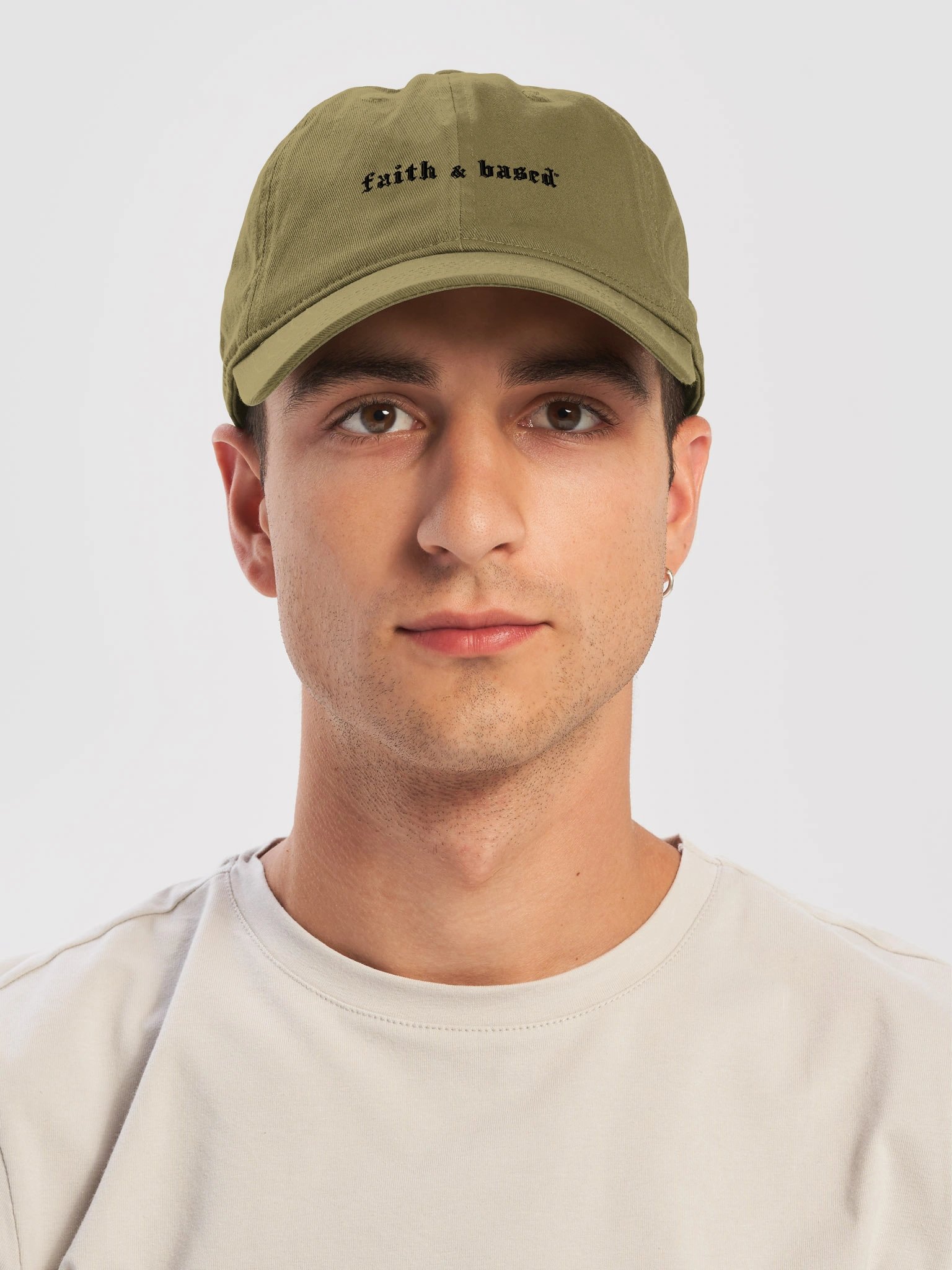 Copy of Faith & Based Dad Hat / Greeb & Black product image (5)