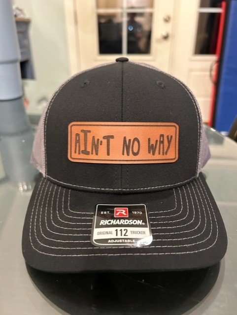 AINT NO WAY LEATHER PATCH HAT BLACK/GRAY product image (1)