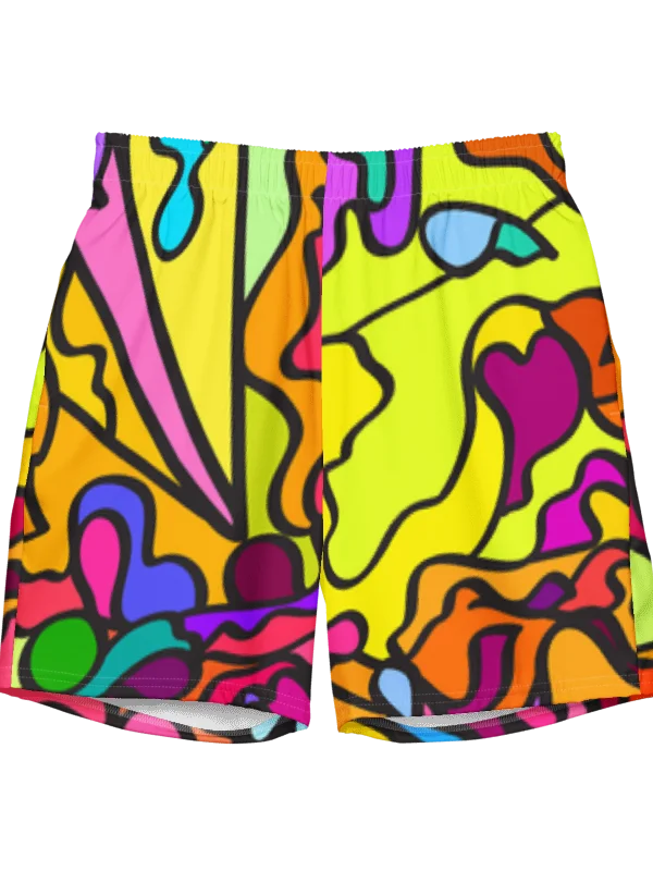 Vibrant Swirls All-Over Swim Trunks - Wave at Sunset product image (8)