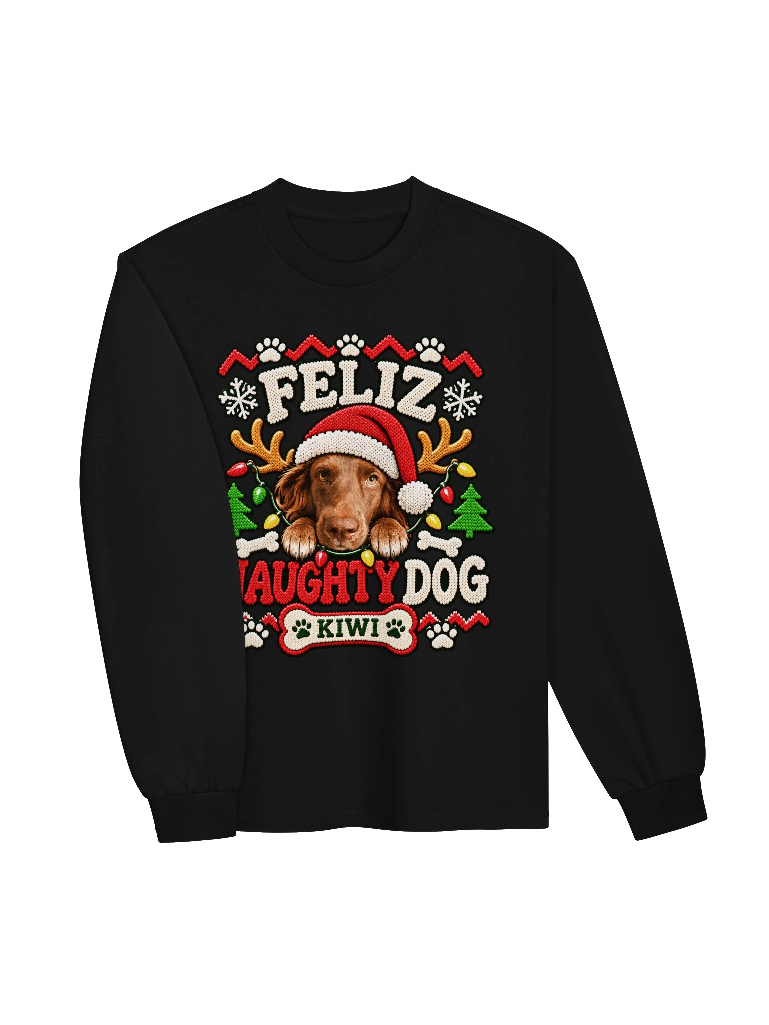 Feliz Naughty Dog Christmas Long Sleeve product image (14)
