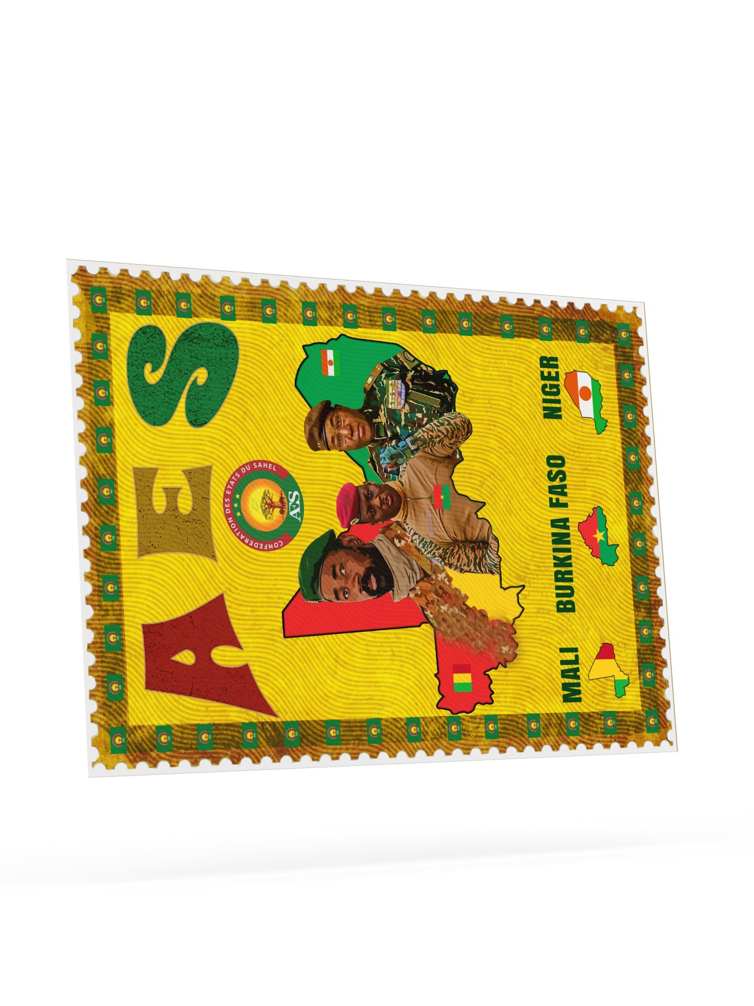 AES Sahel Confederation Poster | Mali, Burkina Faso, Niger product image (10)