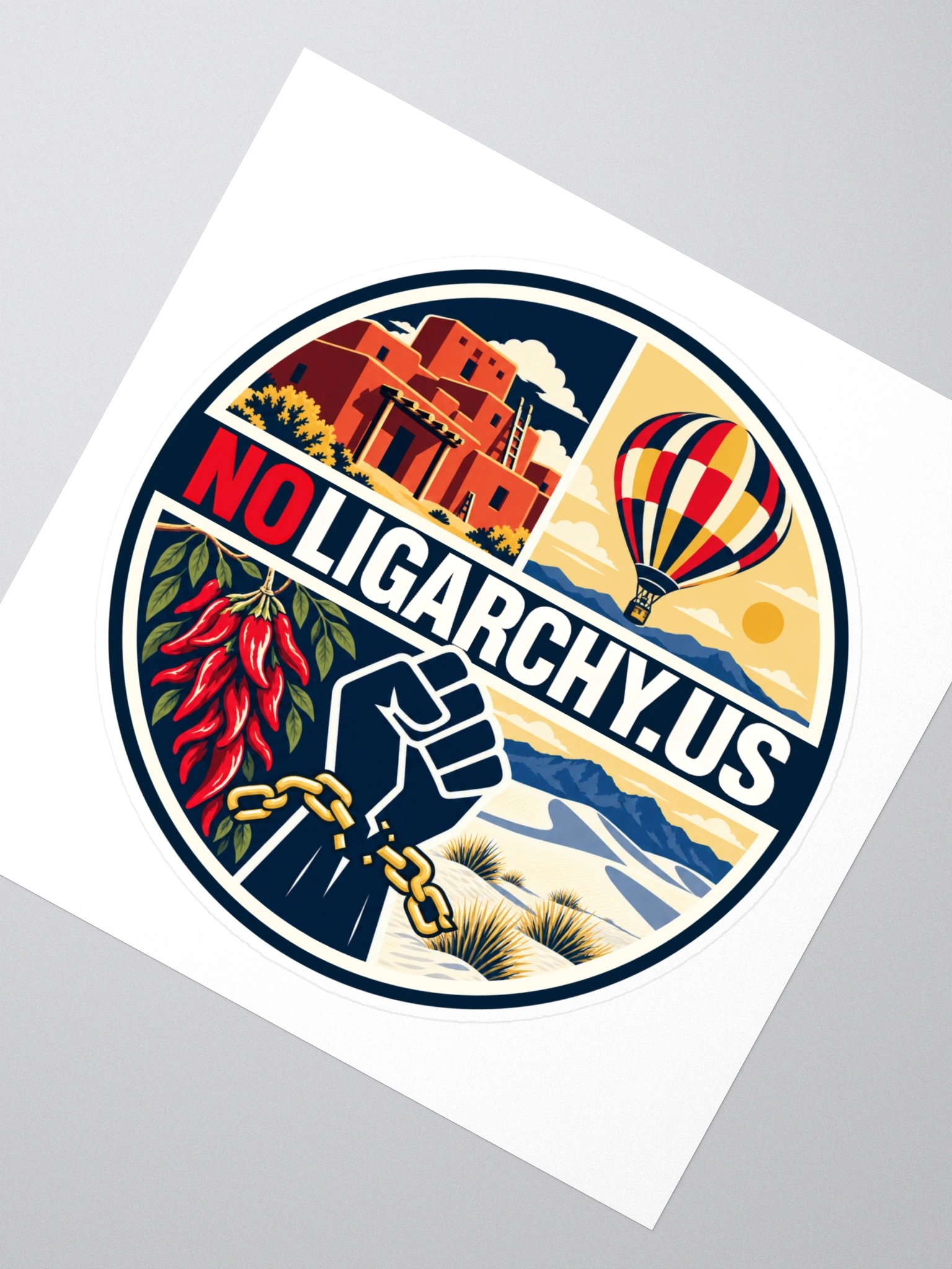 New Mexico NOLIGARCHY.US sticker product image (2)