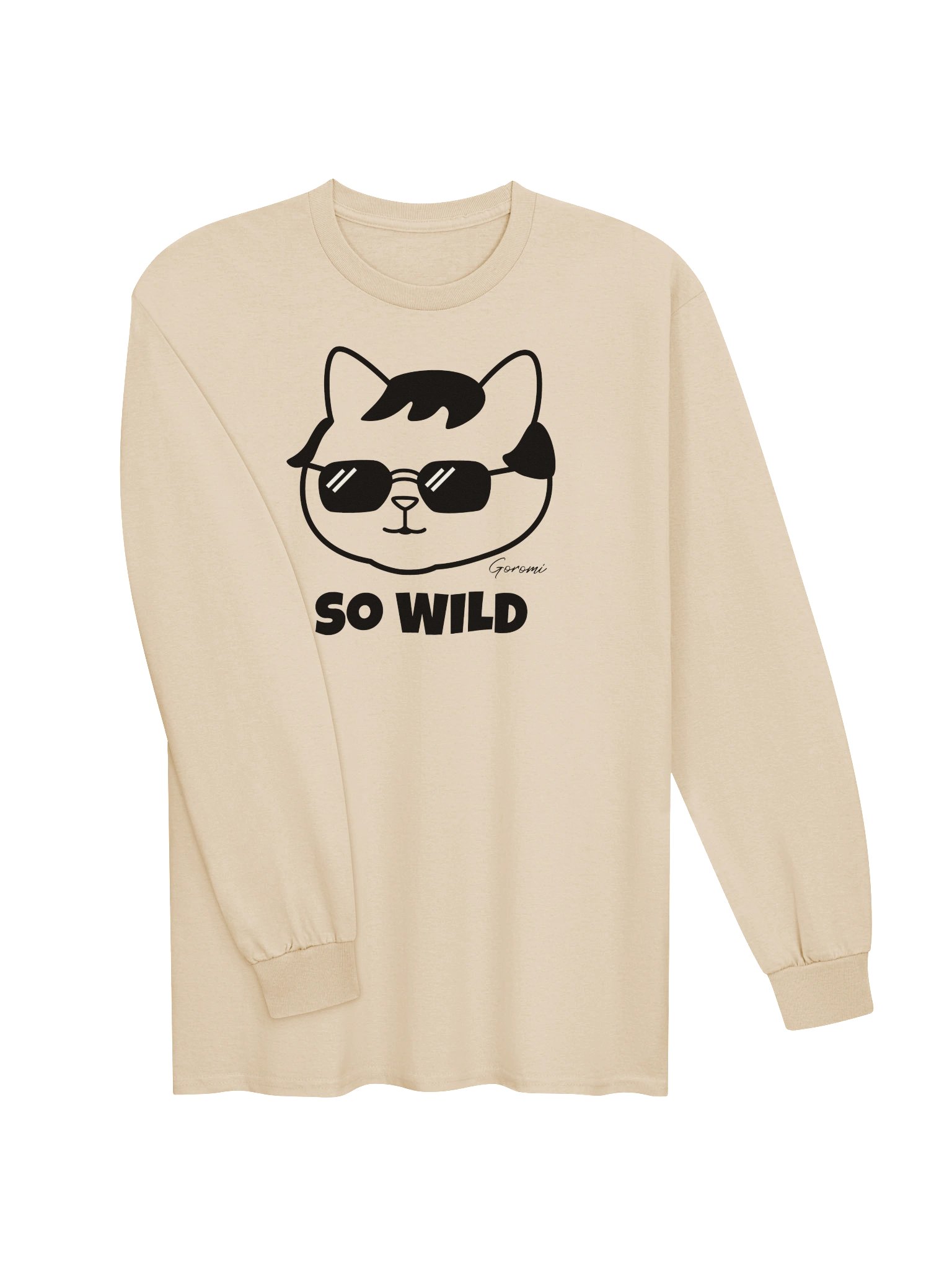 Goromi the Cat in Wig (SO WILD) - Unisex Adult Long Sleeve T-shirt product image (2)